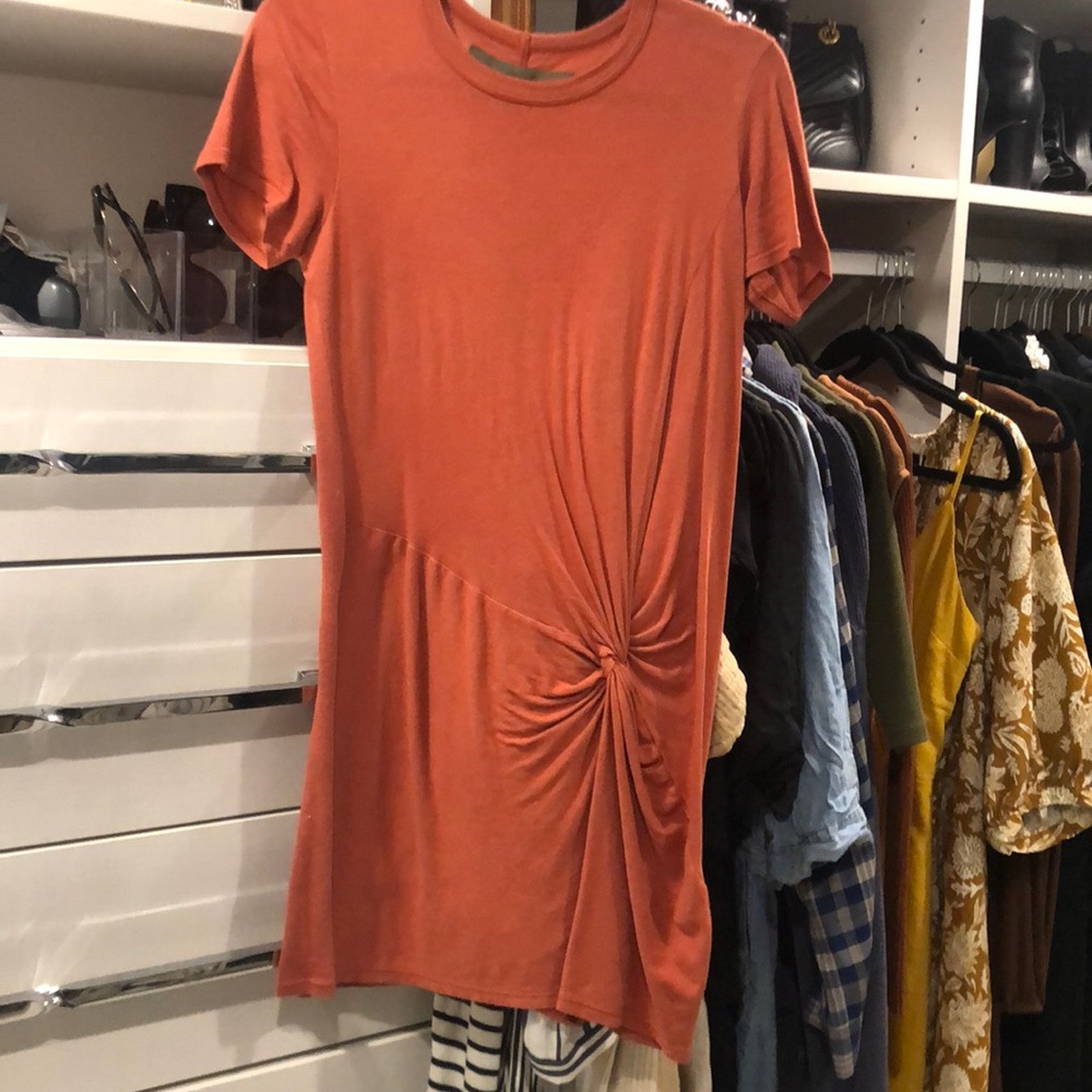 Enza Costa Rust Orange Dress